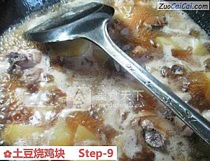 土豆烧鸡块做法第九步骤