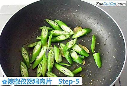辣椒孜然鸡肉片做法第五步骤