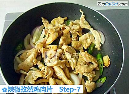 辣椒孜然鸡肉片做法第七步骤