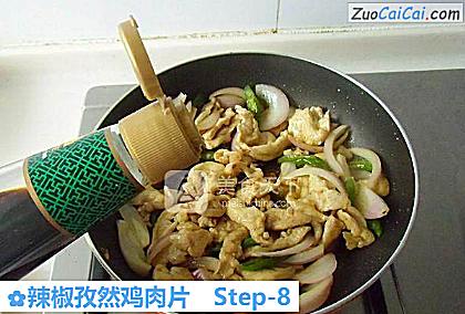 辣椒孜然鸡肉片做法第八步骤