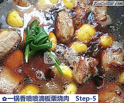 一锅香喷喷滴板栗烧肉做法第五步骤