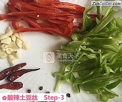 酸辣土豆丝做法第三步骤