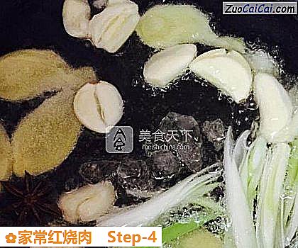 家常红烧肉做法第四步骤