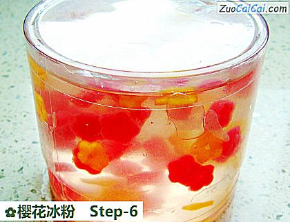 樱花冰粉做法第六步骤