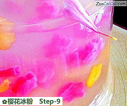 樱花冰粉做法第九步骤