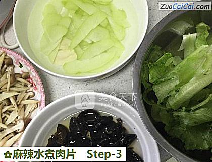 麻辣水煮肉片做法第三步骤