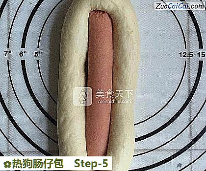 热狗肠仔包做法第五步骤