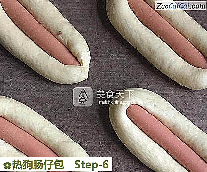 热狗肠仔包做法第六步骤