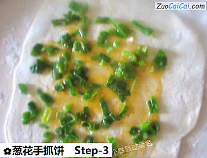 葱花手抓饼做法第三步骤