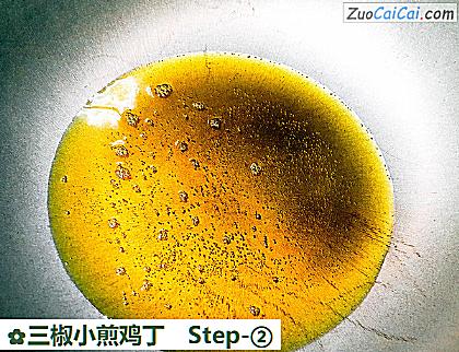 三椒小煎鸡丁做法第二步骤