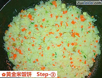 黄金米饭饼做法第三步骤