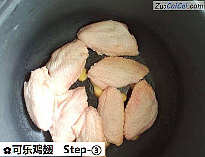 可乐鸡翅做法第三步骤