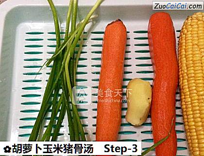 胡萝卜玉米猪骨汤做法第三步骤