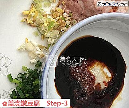 盖浇嫩豆腐做法第三步骤
