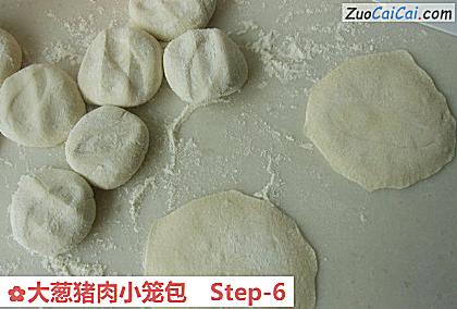 大葱猪肉小笼包做法第六步骤