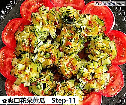 爽口花朵黄瓜做法第十一步骤