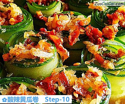 酸辣黄瓜卷做法第十步骤