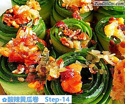 酸辣黄瓜卷做法第十四步骤