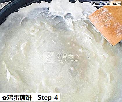 鸡蛋煎饼做法第四步骤