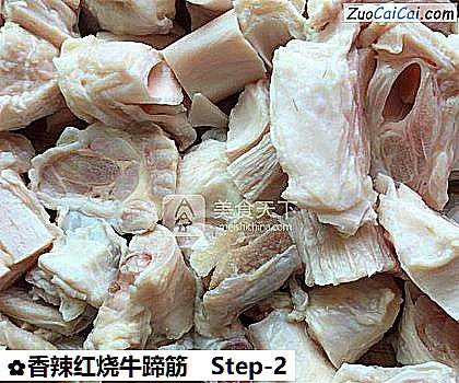 香辣红烧牛蹄筋做法第二步骤