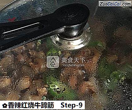 香辣红烧牛蹄筋做法第九步骤