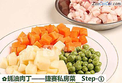 蚝油肉丁做法第一步骤
