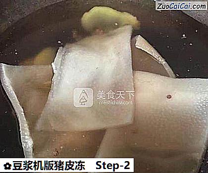 豆浆机版猪皮冻做法第二步骤