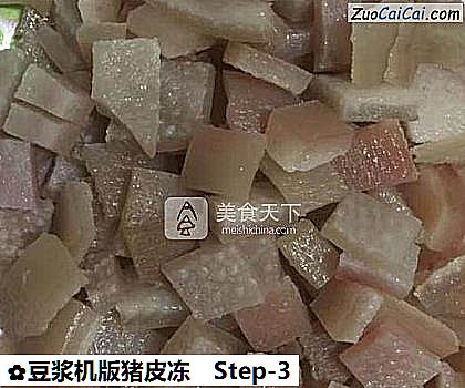 豆浆机版猪皮冻做法第三步骤