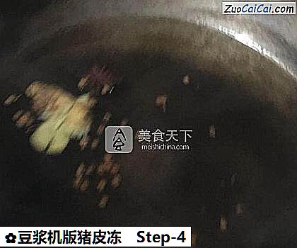 豆浆机版猪皮冻做法第四步骤