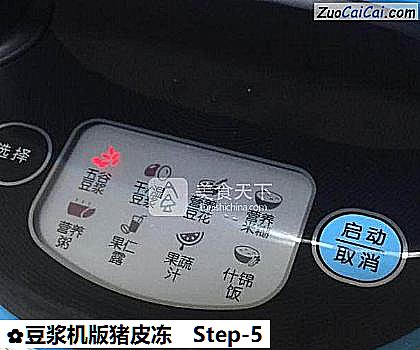 豆浆机版猪皮冻做法第五步骤