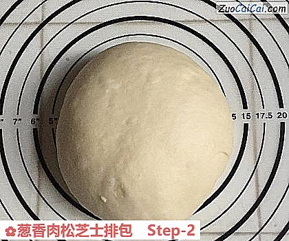 葱香肉松芝士排包做法第二步骤