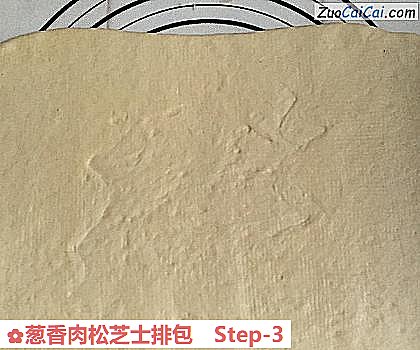 葱香肉松芝士排包做法第三步骤