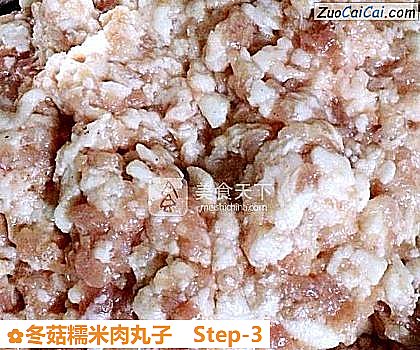 冬菇糯米肉丸子做法第三步骤