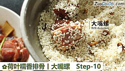 荷叶糯香排骨丨大嘴螺做法第十步骤