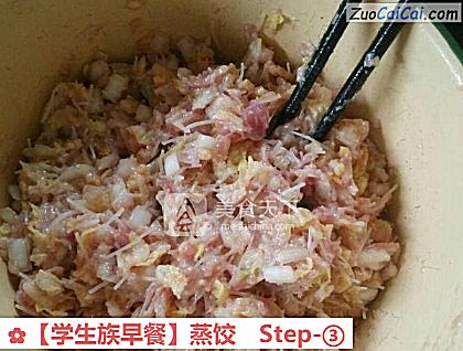 蒸饺做法第三步骤