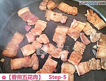 香煎五花肉做法第五步骤