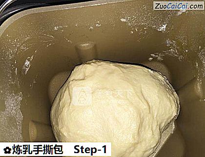 炼乳手撕包做法第一步骤