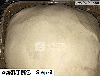 炼乳手撕包做法第二步骤