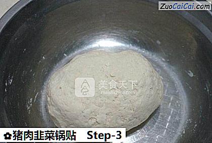 猪肉韭菜锅贴做法第三步骤