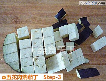 五花肉烧茄丁做法第三步骤
