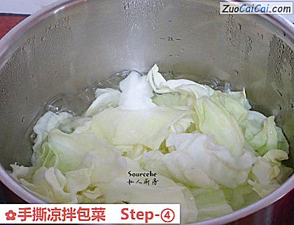 手撕凉拌包菜做法第四步骤