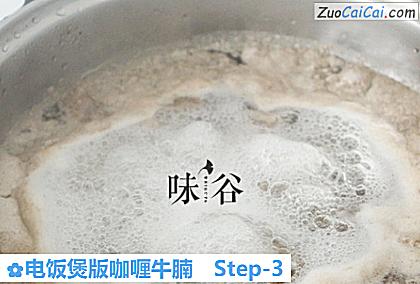 电饭煲版咖喱牛腩做法第三步骤