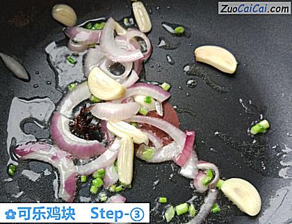 可乐鸡块做法第三步骤