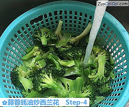 蒜蓉蚝油炒西兰花做法第四步骤
