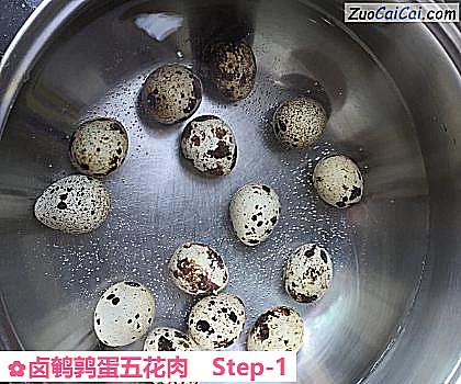 卤鹌鹑蛋五花肉做法第一步骤