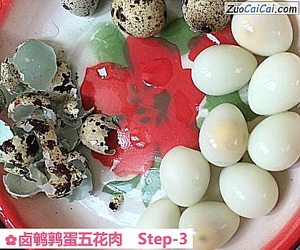 卤鹌鹑蛋五花肉做法第三步骤