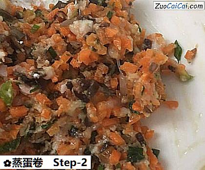 蒸蛋卷做法第二步骤