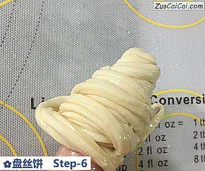 盘丝饼做法第六步骤