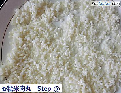 糯米肉丸做法第三步骤