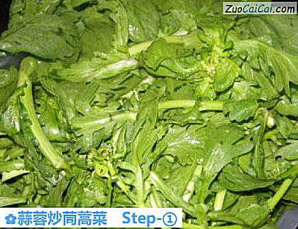 蒜蓉炒茼蒿菜做法第一步骤